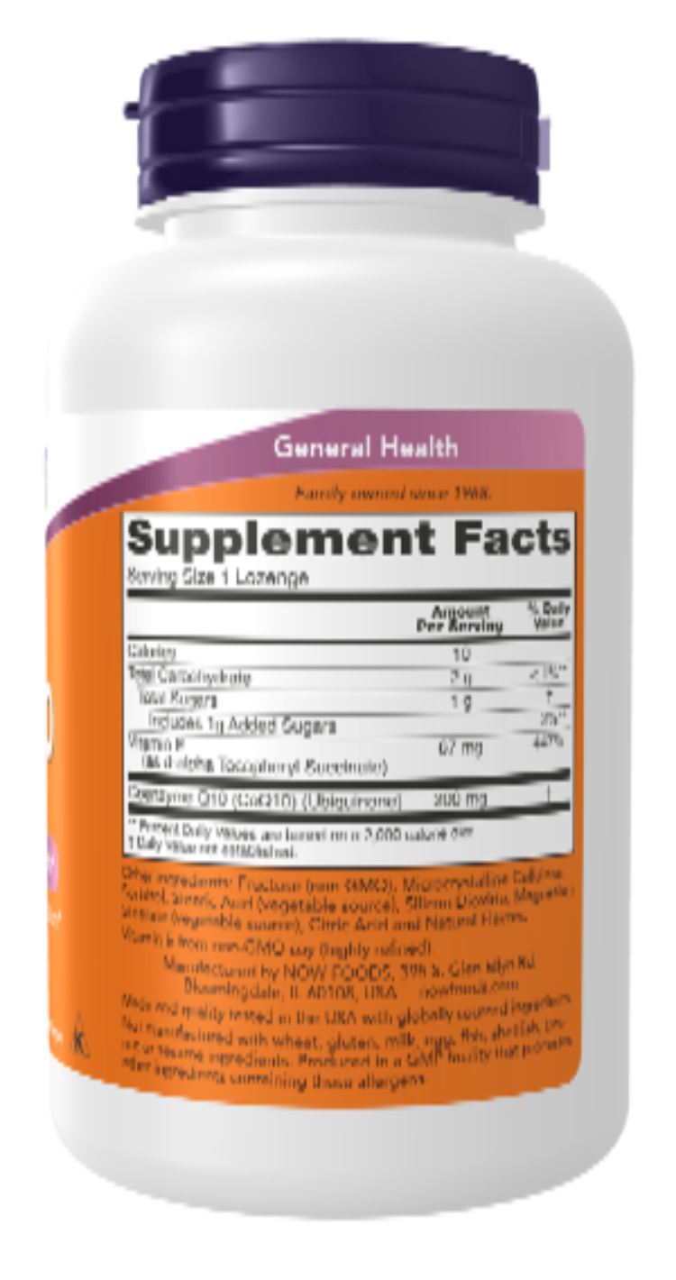 NOW Foods CoQ10 200 mg 90 Lozenges product image 2