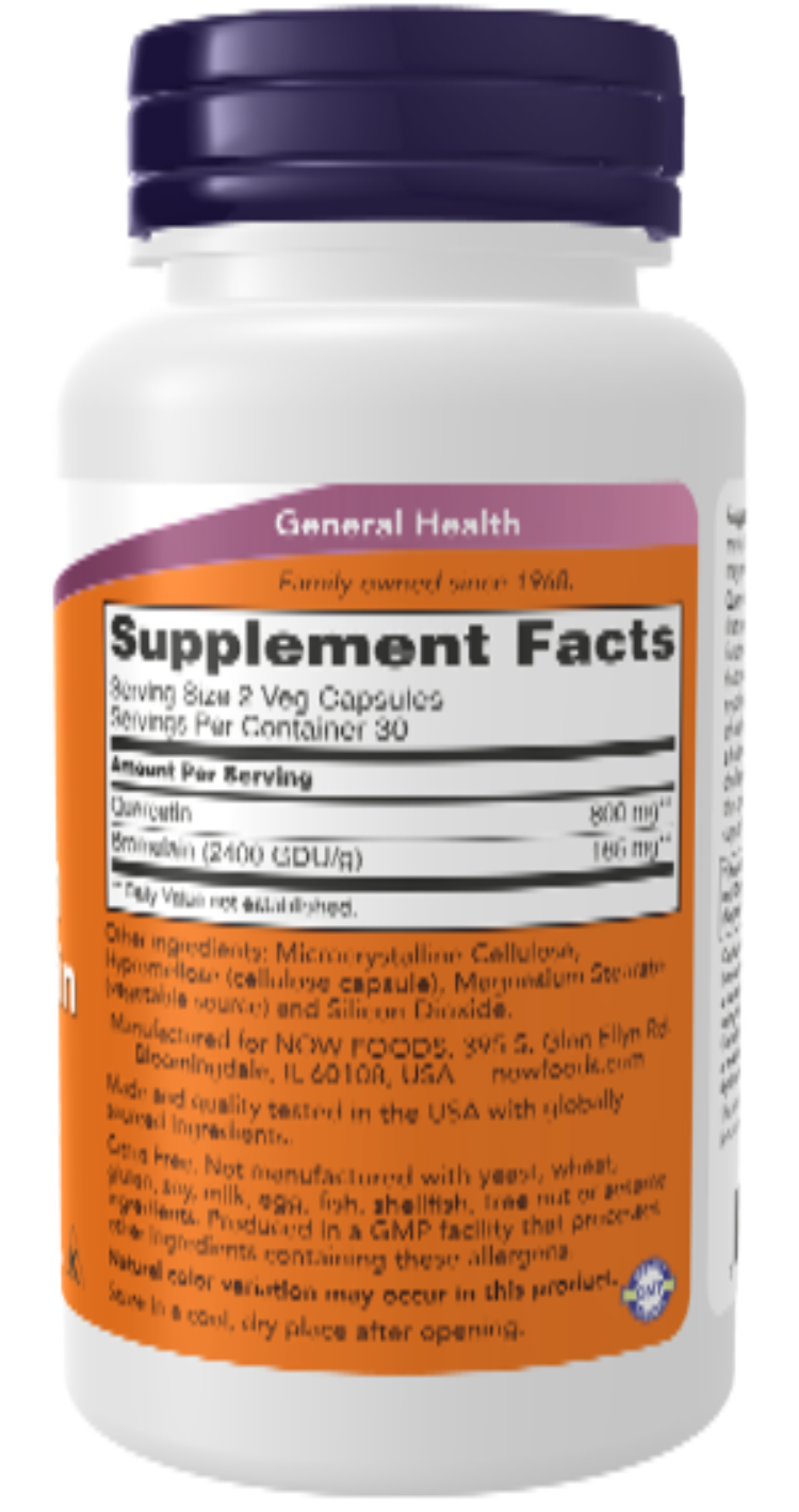 NOW Foods Quercetin with Bromelain 60 VCaps