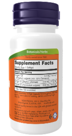 NOW Foods Oregano Oil 90 Softgels Carvacrol Standardized Extract