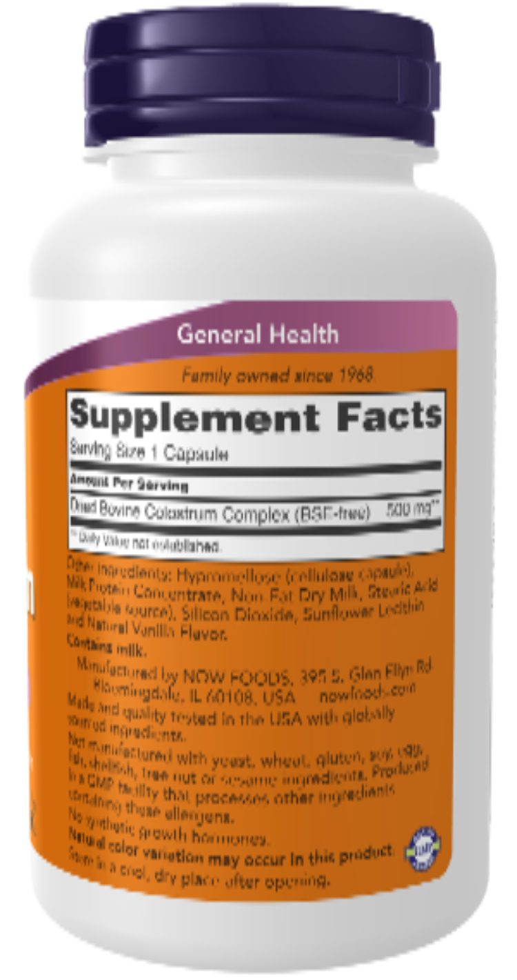 NOW Foods Colostrum 500 mg 120 Capsules