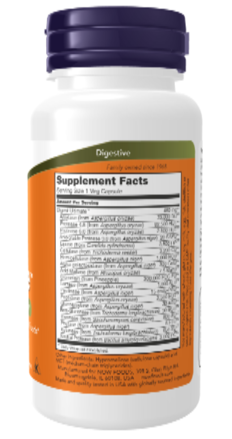 NOW Foods Digest Ultimate 20+ Enzyme Blend Complete Digestive Support | 60 Vcaps