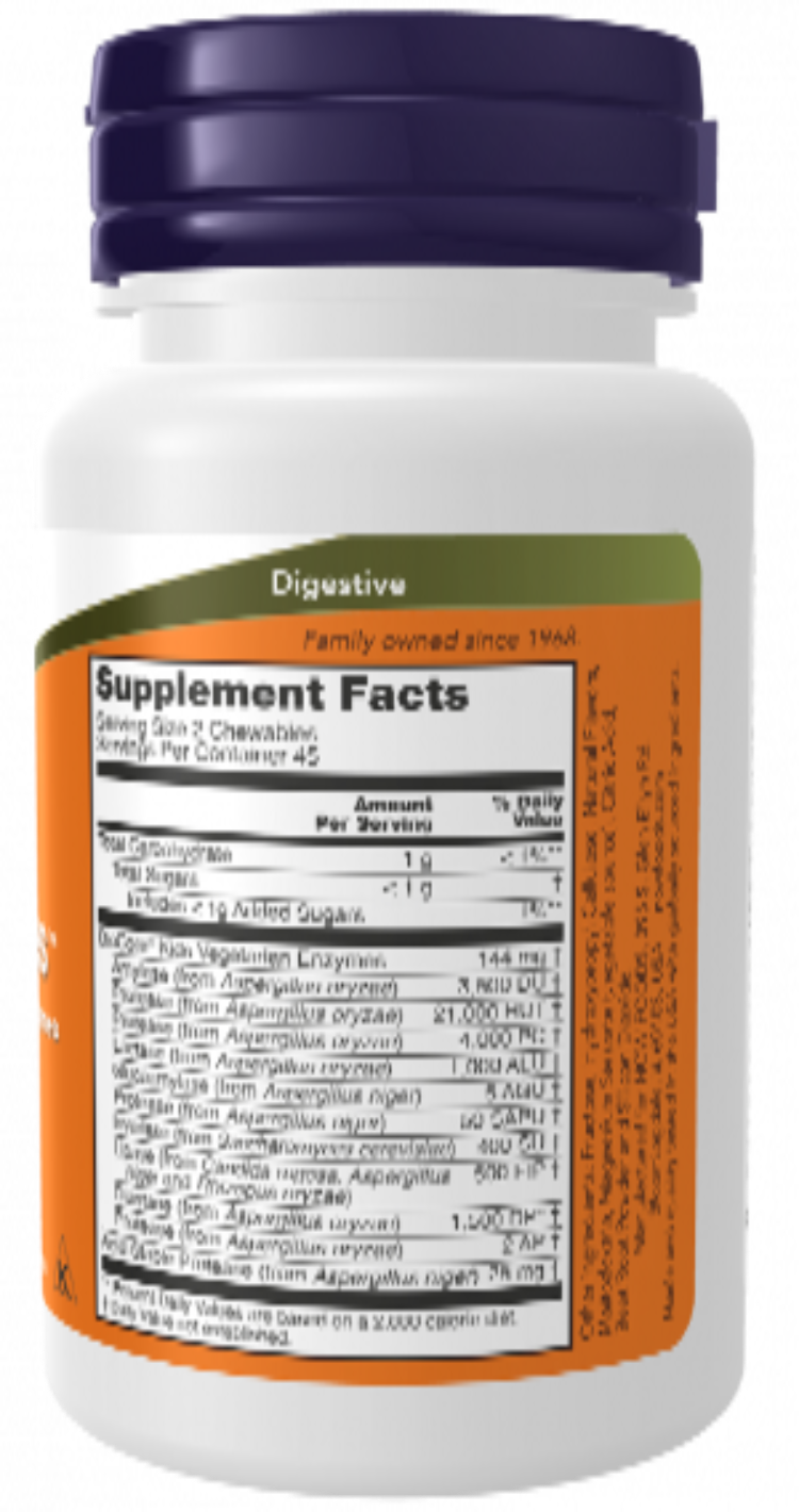 NOW Foods ChewyZymes Chewable Digestive Enzyme Blend | 90 Chewable Tablets