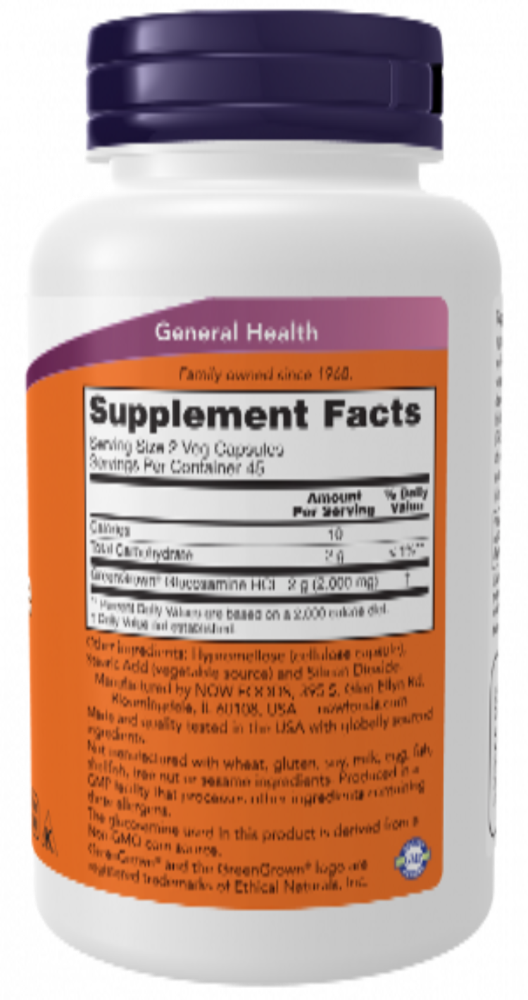 NOW Foods Glucosamine 1000 mg Vegetarian 90 Veg Capsules