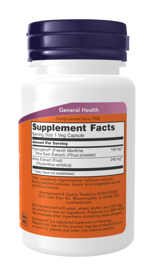 NOW Foods Pycnogenol 100 mg 60 VCaps