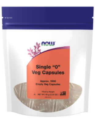 NOW Foods Empty Vegetarian Capsules Size 0 1000 ct | DIY Supplements