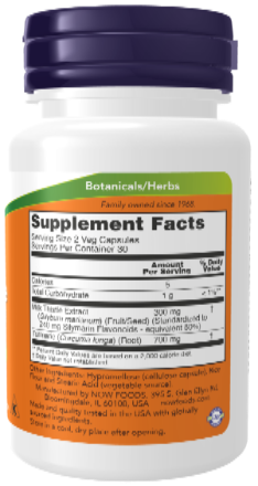 NOW Foods Milk Thistle Extract 60 Veg Capsules