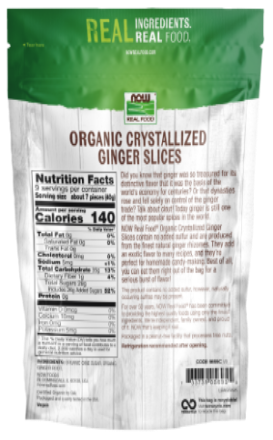 NOW Foods Organic Crystallized Ginger Slices 12 oz