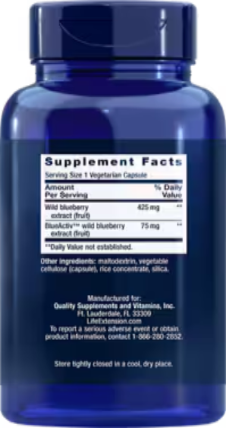Life Extension Blueberry Extract Capsules 60 Capsules