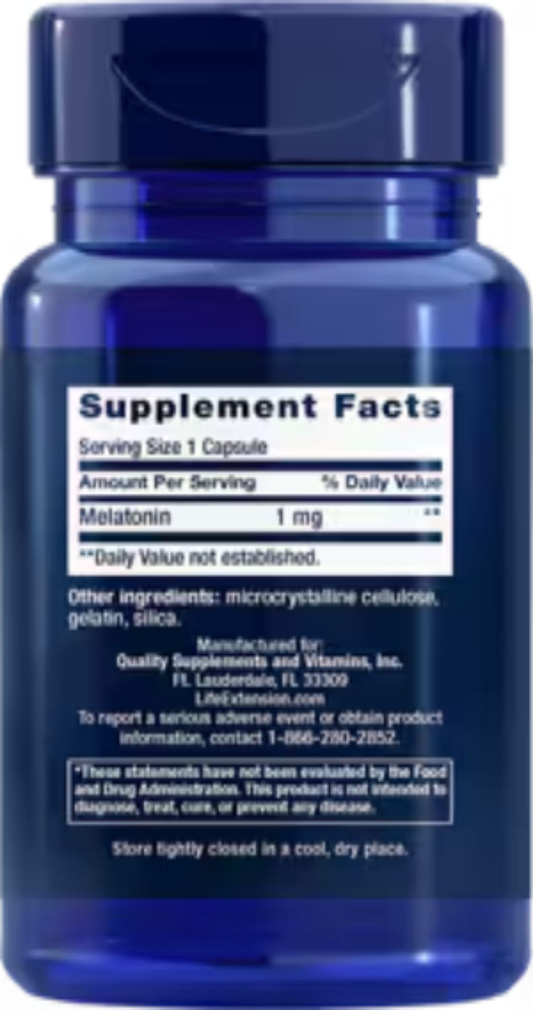 Life Extension Melatonin 1 mg 60 Capsules