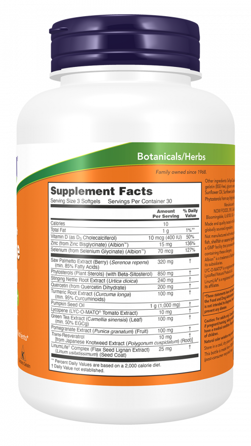 NOW Foods Prostate Health Clinical Strength 90 Softgels