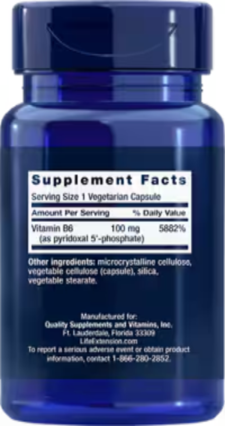 Life Extension Pyridoxal 5'-Phosphate – 60 Capsules