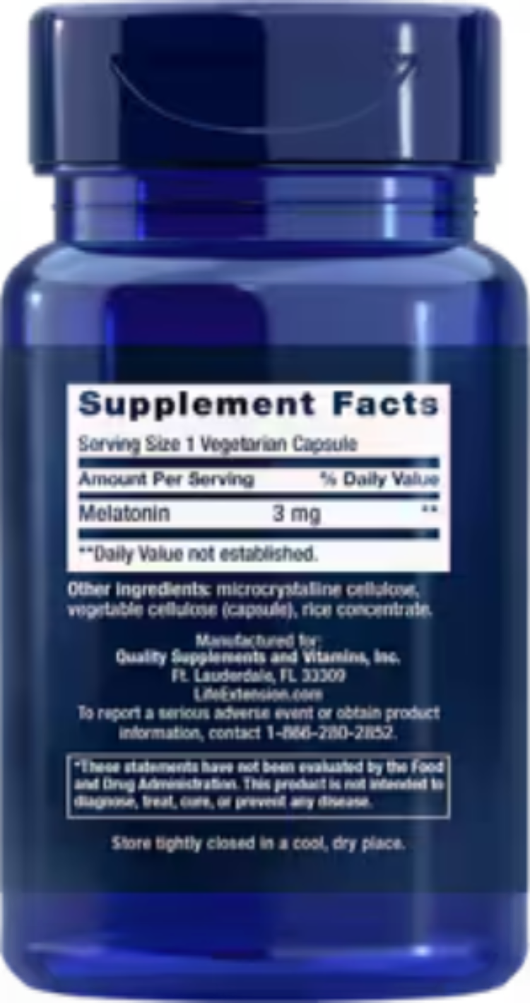 Life Extension Melatonin 3 mg 60 Vcaps