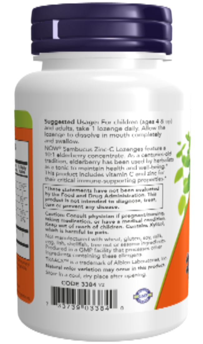 NOW Foods Sambucus Zinc-C Lozenges 60ct