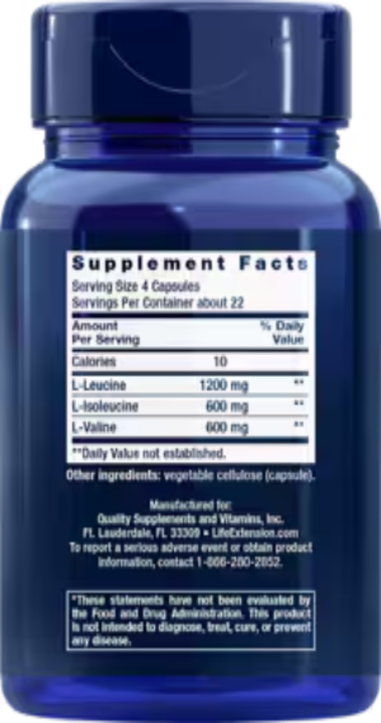 Life Extension Branched Chain Amino Acids 90 Capsules