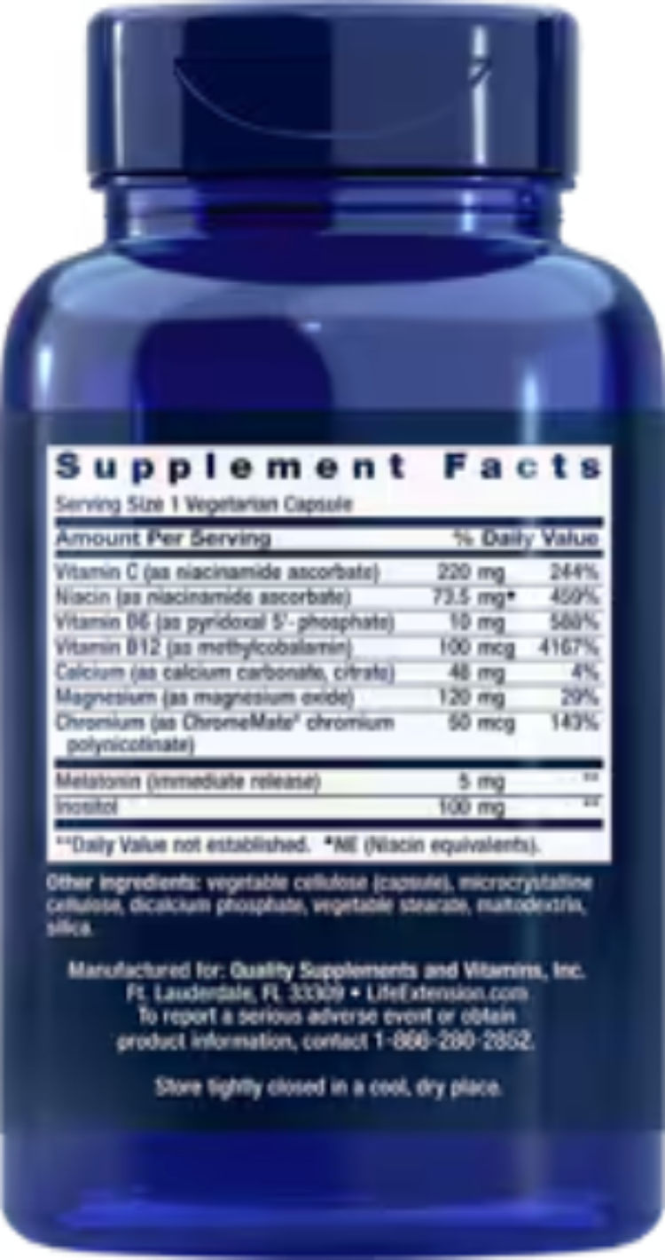 Life Extension Quiet Sleep Melatonin 5 mg - 60 Vegetarian Caps