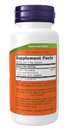 NOW Foods St. John's Wort 300 mg 250 Veg Capsules | Value Size
