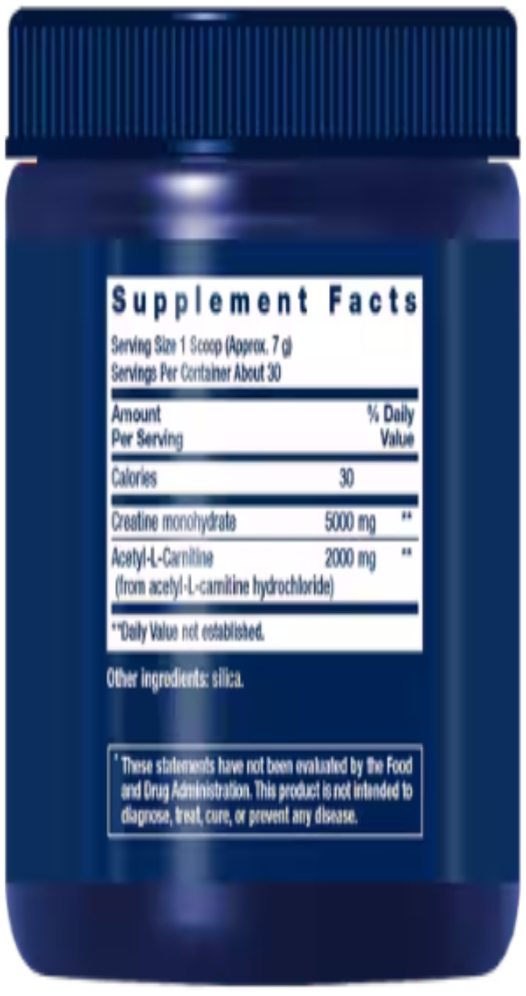 Life Extension Creatine & Acetyl-L-Carnitine Powder 0.51 lb