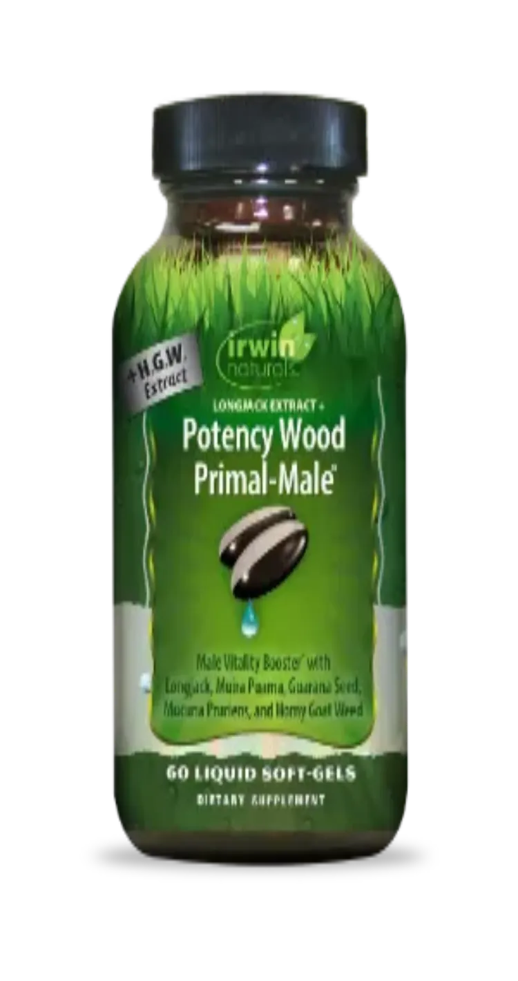 Irwin Naturals Primal-Male Longjack & Muira Puama — 60 Liquid Soft-Gels