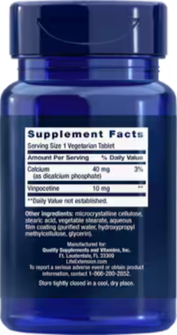 Life Extension Vinpocetine 10 mg 100 Vegetarian Tablets