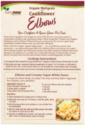 Now Foods Cauliflower and Multigrain Elbows Pasta Organic 8 oz
