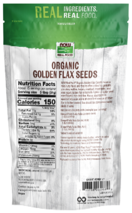 NOW Foods Organic Golden Flax Seeds 1 Lb