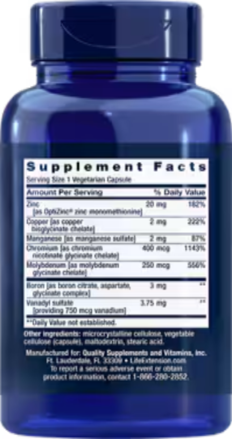 Life Extension Only Trace Minerals 90 Vegetarian Capsules