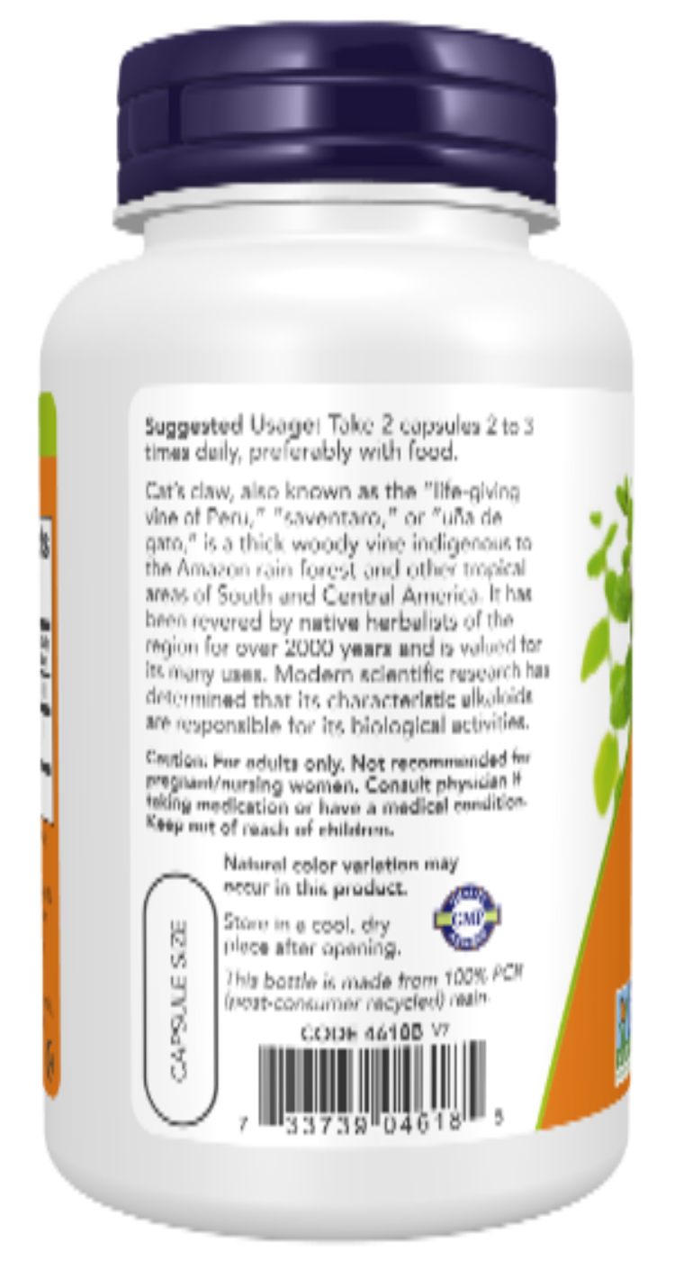 NOW Foods Cat's Claw 500 mg 100 Veg Capsules