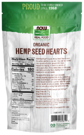 NOW Foods Hemp Seed Hearts Organic 8 oz