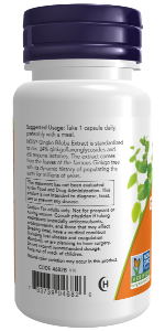 NOW Foods Ginkgo Biloba Double Strength 120 mg 100 Veg Capsules product image 3