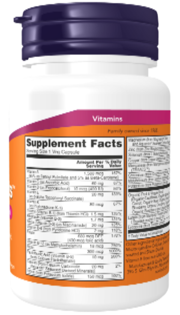 NOW Foods Daily Vits 30 VCaps | Whole Food Multivitamin Trial Size