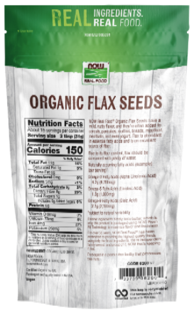 NOW Foods Organic Flax Seeds 2 Lb