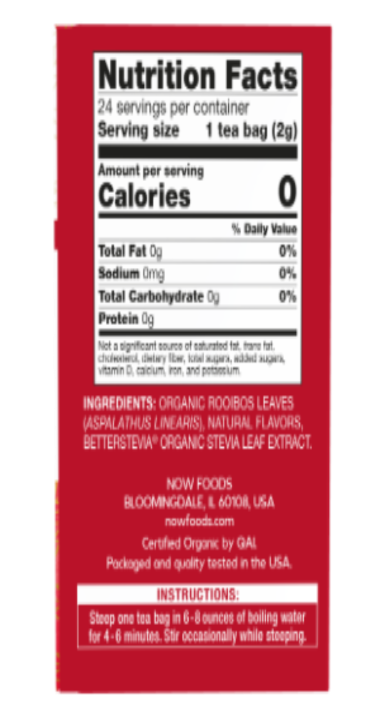 NOW Give A Tea Better Off Red Rooibos Tea 24 Bags