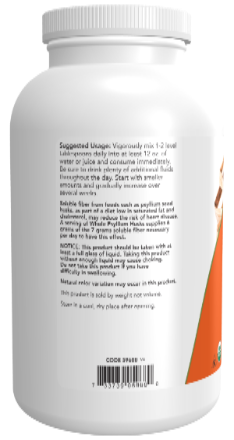 NOW Foods Organic Whole Psyllium Husks 12 oz