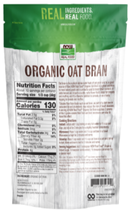 NOW Foods Oat Bran Organic 14 oz