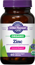 Oregon's Wild Harvest Zinc Organic 60 Capsules front