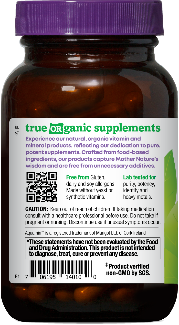 Oregon's Wild Harvest Zinc Organic 60 Capsules left side