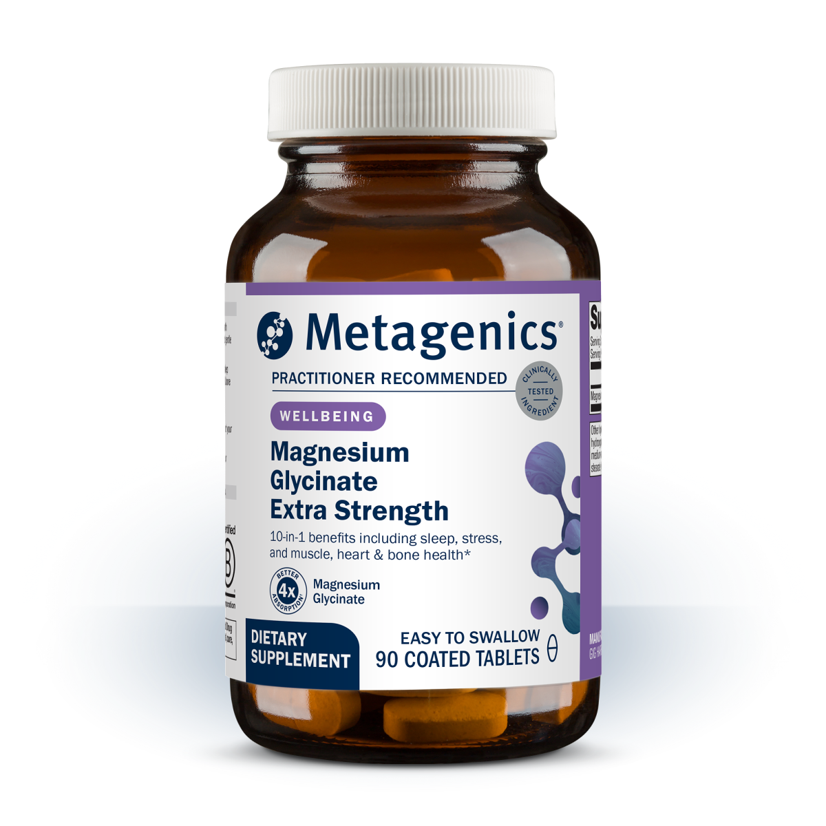 Metagenics Magnesium Glycinate Extra Strength 90 Tablets front product image