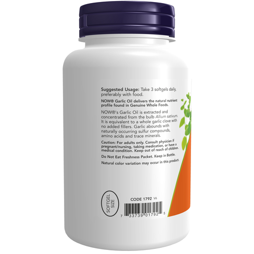 NOW Foods Garlic Oil 1500 mg 250 Softgels
