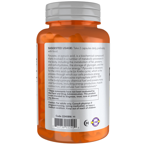 NOW Sports Pyruvate 100 Veg Capsules