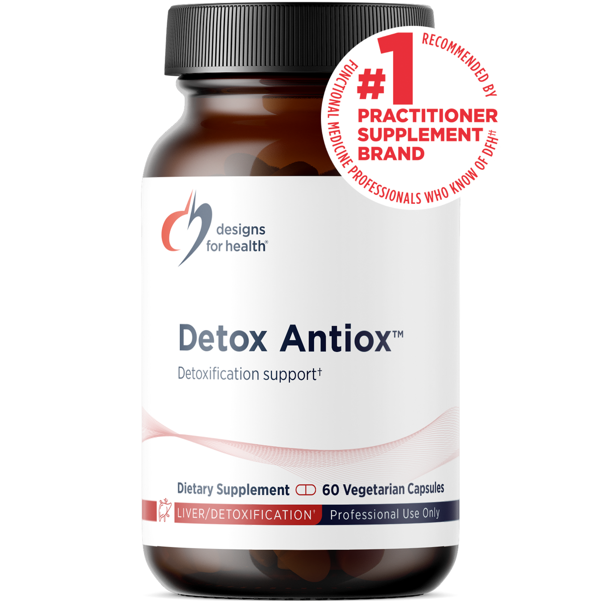 Designs for Health Detox Antiox 60 capsules front label