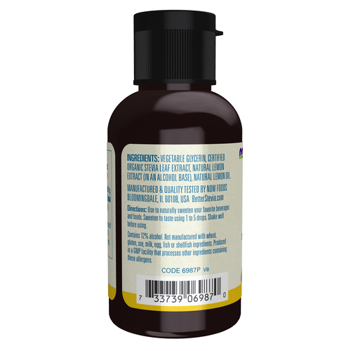 NOW Better Stevia Liquid Lemon Twist 2 oz