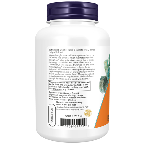NOW Foods Magnesium Glycinate 180 Tablets