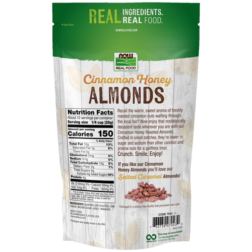 NOW Foods Cinnamon Honey Almonds 12 oz