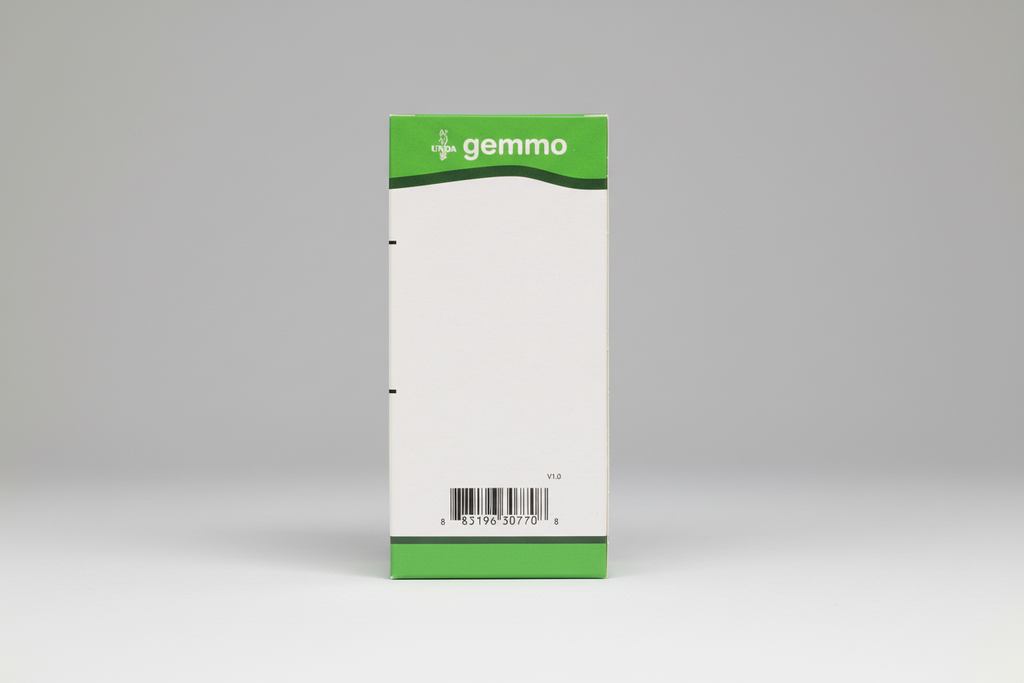 Box with 'UNDA gemmo' branding on a white background