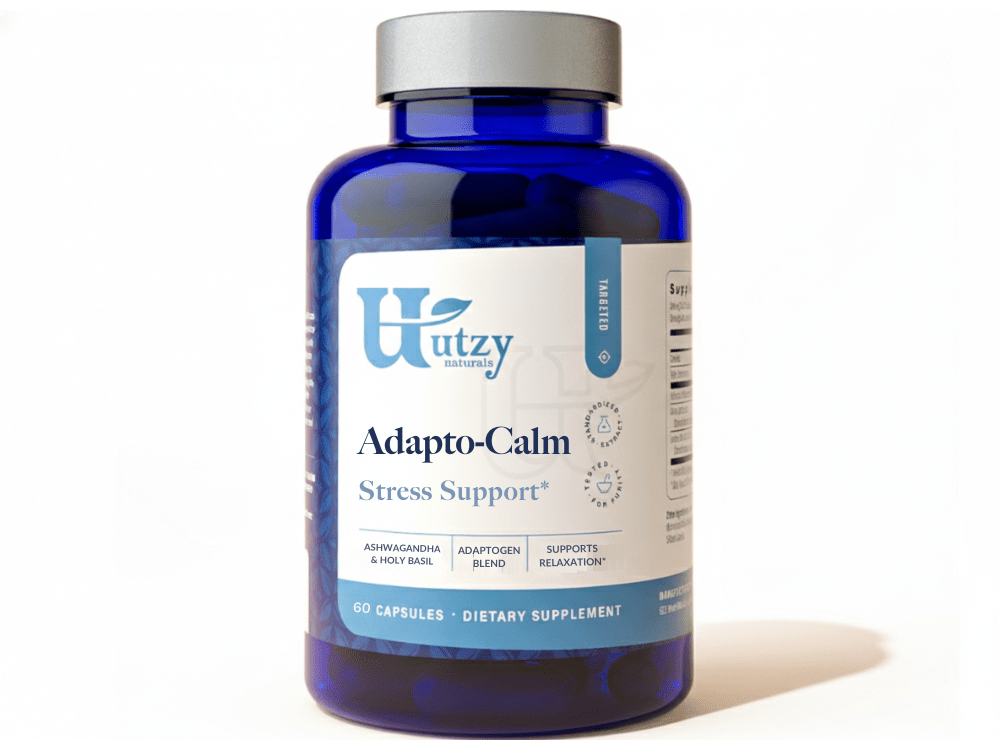 Utzy Naturals Adapto-Calm 60 Capsules official front image