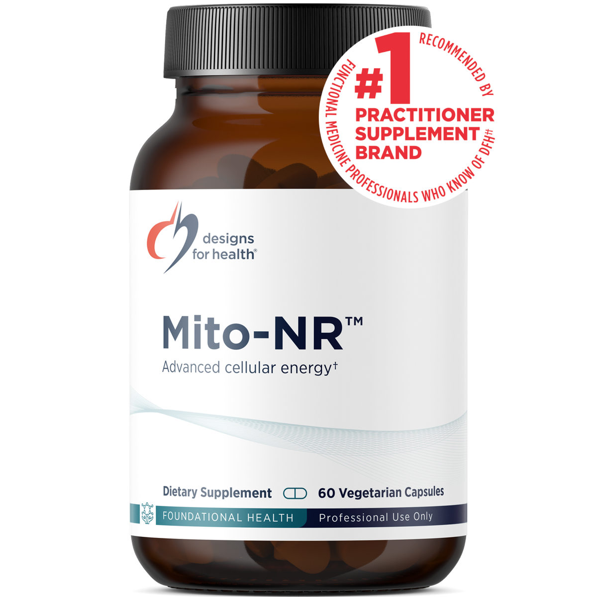 Designs for Health Mito-NR 60 vegetarian capsules front label