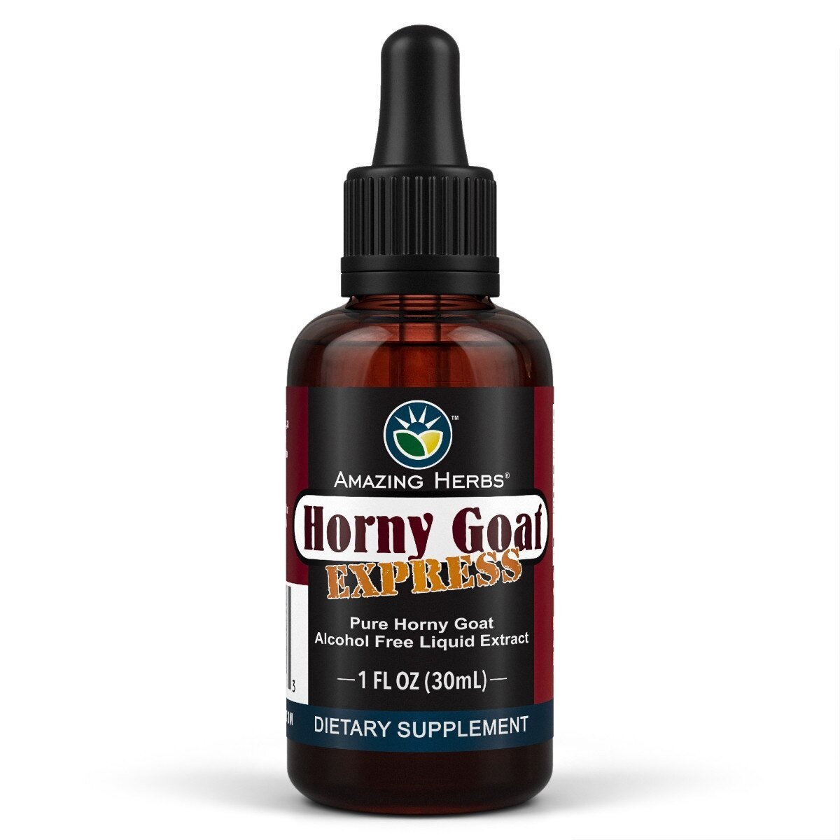 Amazing Herbs Horny Goat Express Liquid Extract, 1 fl oz package