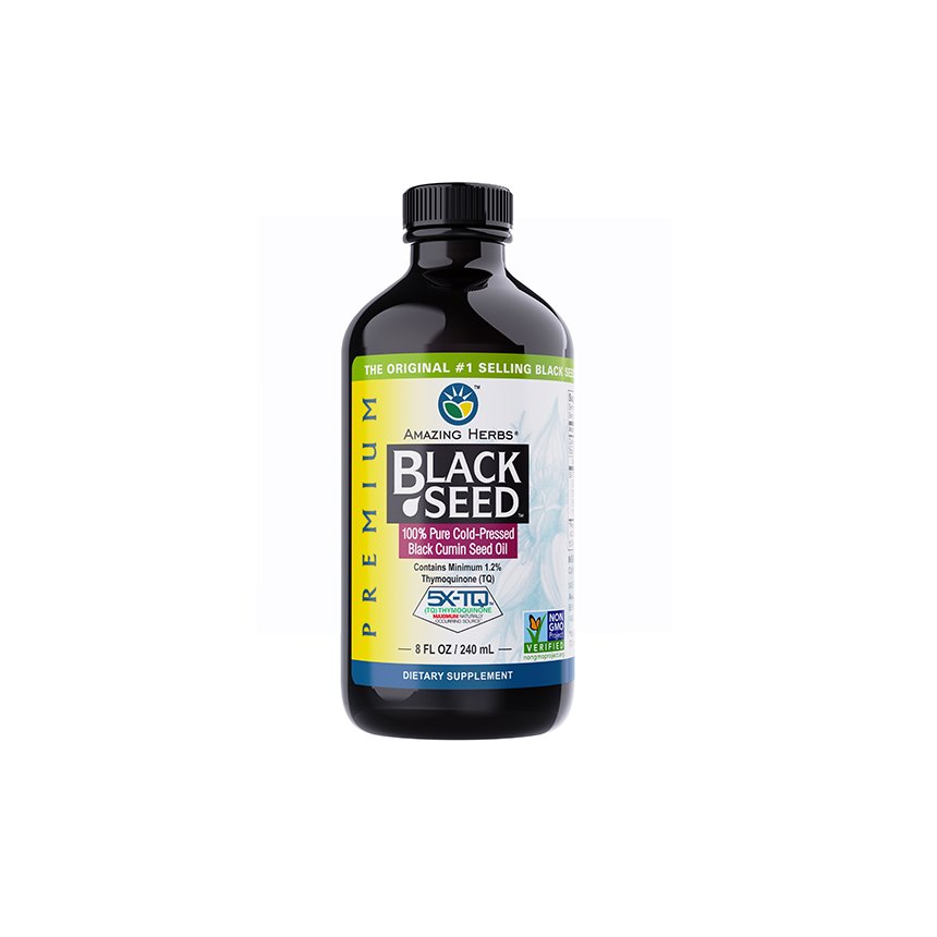 Amazing Herbs Premium Black Seed Oil, 8 fl oz package