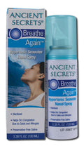 Ancient Secrets Breathe Again Saline Nasal Spray – 3.38 fl oz packaging