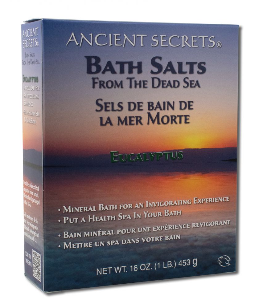 Ancient Secrets Eucalyptus Dead Sea Bath Salts – 1 lb packaging